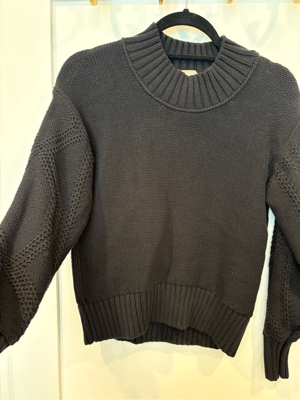 Everlane Chunky Crewneck Sweater in Dark Charcoal